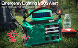 Kaito KA500 AM FM Shortwave Dynamo Solar Crank Emergency Weather Radio Green