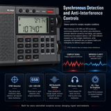 Tecsun PL520 Portable AM FM Shortwave World Band Radio Receiver with SSB DSP