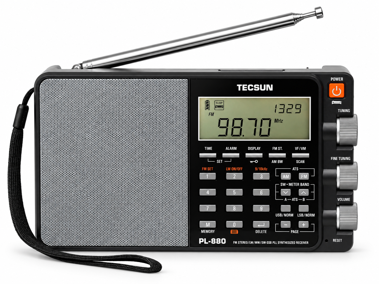 Tecsun PL880 PLL Dual Conversion AM FM Shortwave Portable Radio