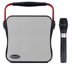 Hisonic HS468H VHF Single Channel Wireless PA system with MP3 Player, FM Radio, White