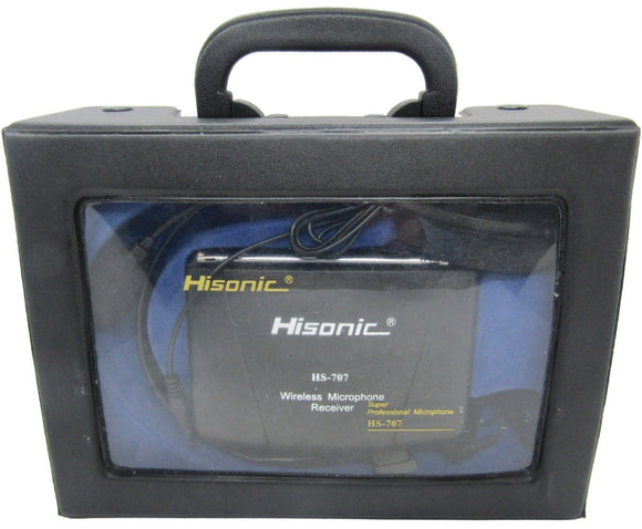 Hisonic HS707 Portable Battery Powered VHF Lavalier and Headset Wireless Microphone System