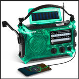 Kaito KA500 AM FM Shortwave Dynamo Solar Crank Emergency Weather Radio Transparent