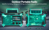 Kaito KA500 AM FM Shortwave Dynamo Solar Crank Emergency Weather Radio Transparent