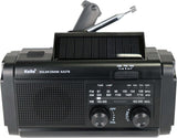 Kaito KA278 Emergency Weather Radio NOAA AM FM 4000mAh Power Bank Solar Crank - Black