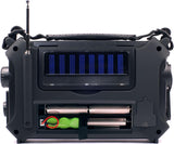 Kaito KA500 Voyager Solar Crank Emergency Weather Alert Radio with Adapter, Black