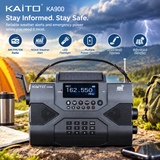 Kaito Emergency Radio Voyager Max KA900 Digital Solar Dynamo Crank AM/FM/SW & NOAA Weather Stereo Radio Receiver with Bluetooth, Real-time Alert, MP3 Player, Recorder & Phone Charger