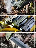 Kaito Voyager Survivor 3” Survival Knife with Crank Dynamo Arc Ignition Fire Starter Waterproof Handle Multi-Tool Design for Camping Emergency Self-Defense