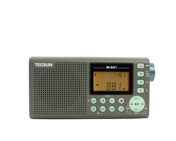 Tecsun M-601 Portable FM Radio Receiver Bluetooth Voice Recorder MP3 Player