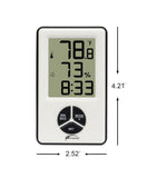 Amastar A0412 Indoor Hygrometer Thermometer Clock Portable Digital Temperature Humidity Monitor with Time Alarm