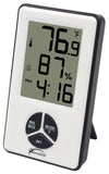 Amastar A0412 Indoor Hygrometer Thermometer Clock Portable Digital Temperature Humidity Monitor with Time Alarm
