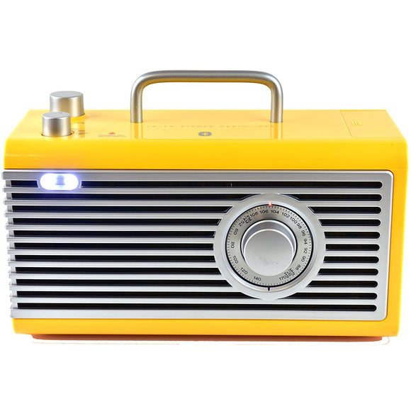 Kaito CBR3 Collectible AM/FM Radio with Bluetooth Speaker and LED Light +More (Yellow)