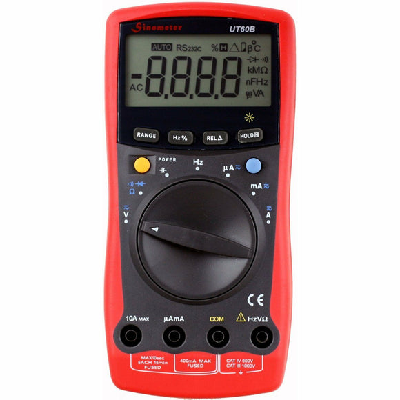Sinometer UT60B Auto Range AC DC 10A Digital Multimeter Volts Amp Resi ...