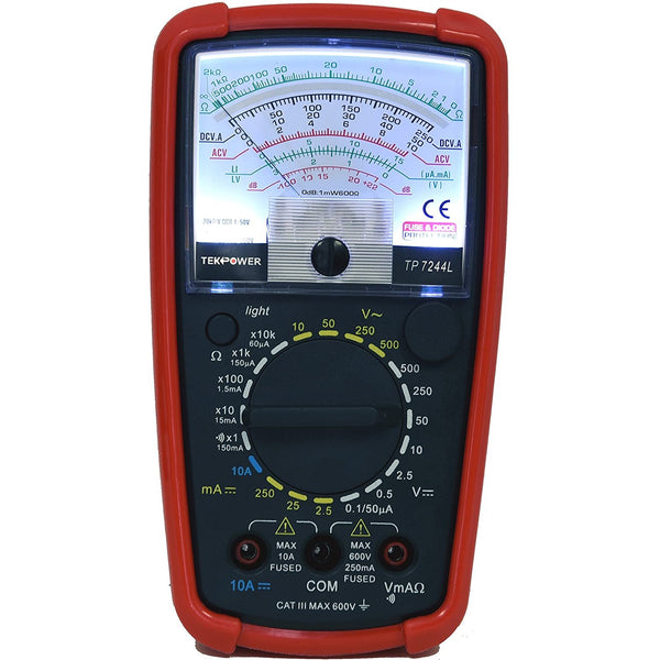 Tekpower TP7244L 7-Function 20-Range Analog Multimeter With Back Light