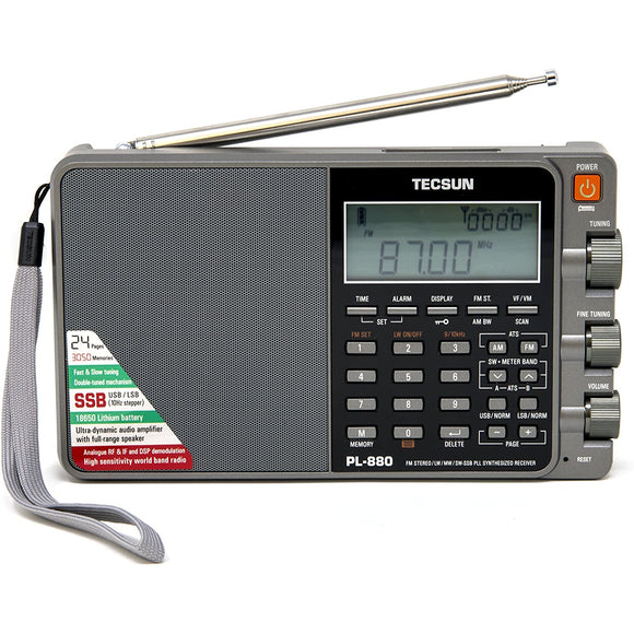 Tecsun PL880 PLL Dual Conversion AM FM Shortwave Portable Radio 