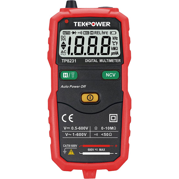 TekPower TP8231 Pocket Size Auto Rangeing DMM with Non-Contact Voltage Detector