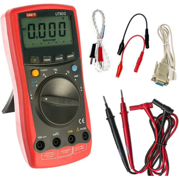Uni-T UT60G Auto Ranging AC/DC Digital Multimeter with Computer RS232 PC Interface, with Temperature,Frequency and Capacitance Measurement, Sinometer