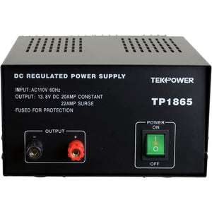 TekPower TP1865 22 Amp DC 13.8V Regulated Power Supply with Fuse Protection