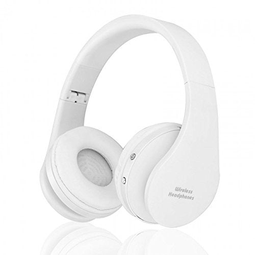 Hisonic HS8252 Foldable Wireless Stereo Bluetooth Headphones with Microphone (White)