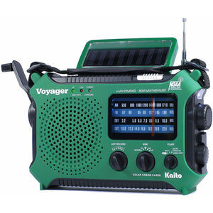 Kaito KA500 AM FM Shortwave Dynamo Solar Crank Emergency Weather Radio Green