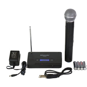 Hisonic HS380H VHF Wireless Handheld Microphone System Portable Battery Powered