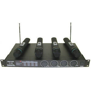Hisonic HS8888 VHF 4 Channel Wireless Handheld Microphone System