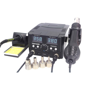 Tekpower TP8582D 2-in-1 70W Soldering Iron and 750W SMD Hot Air Rework Station, 896 °F Maximum