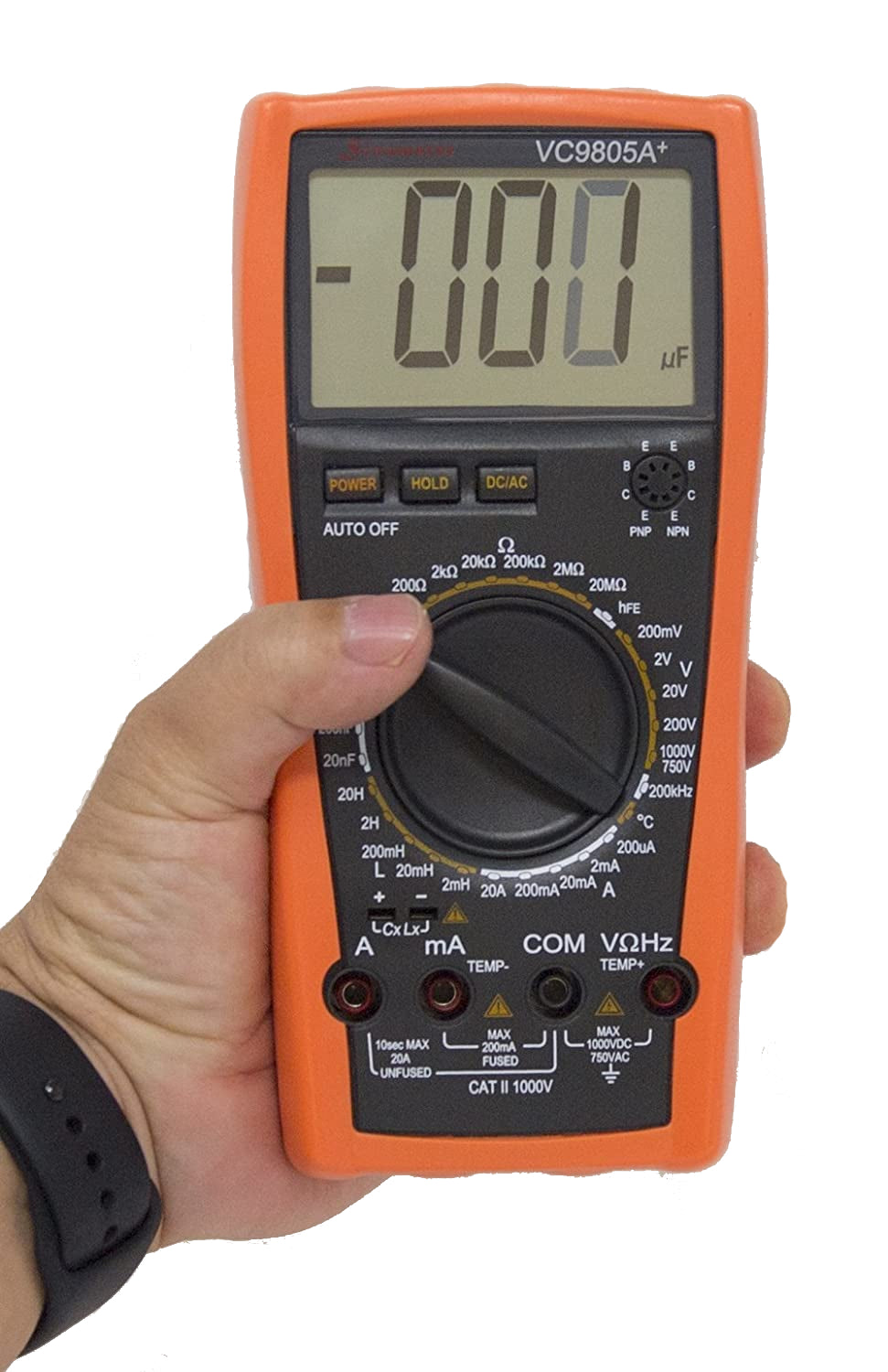 Sinometer VC9805A+ 30-Range Digital Multimeter & LCR Meter With a Rubb ...