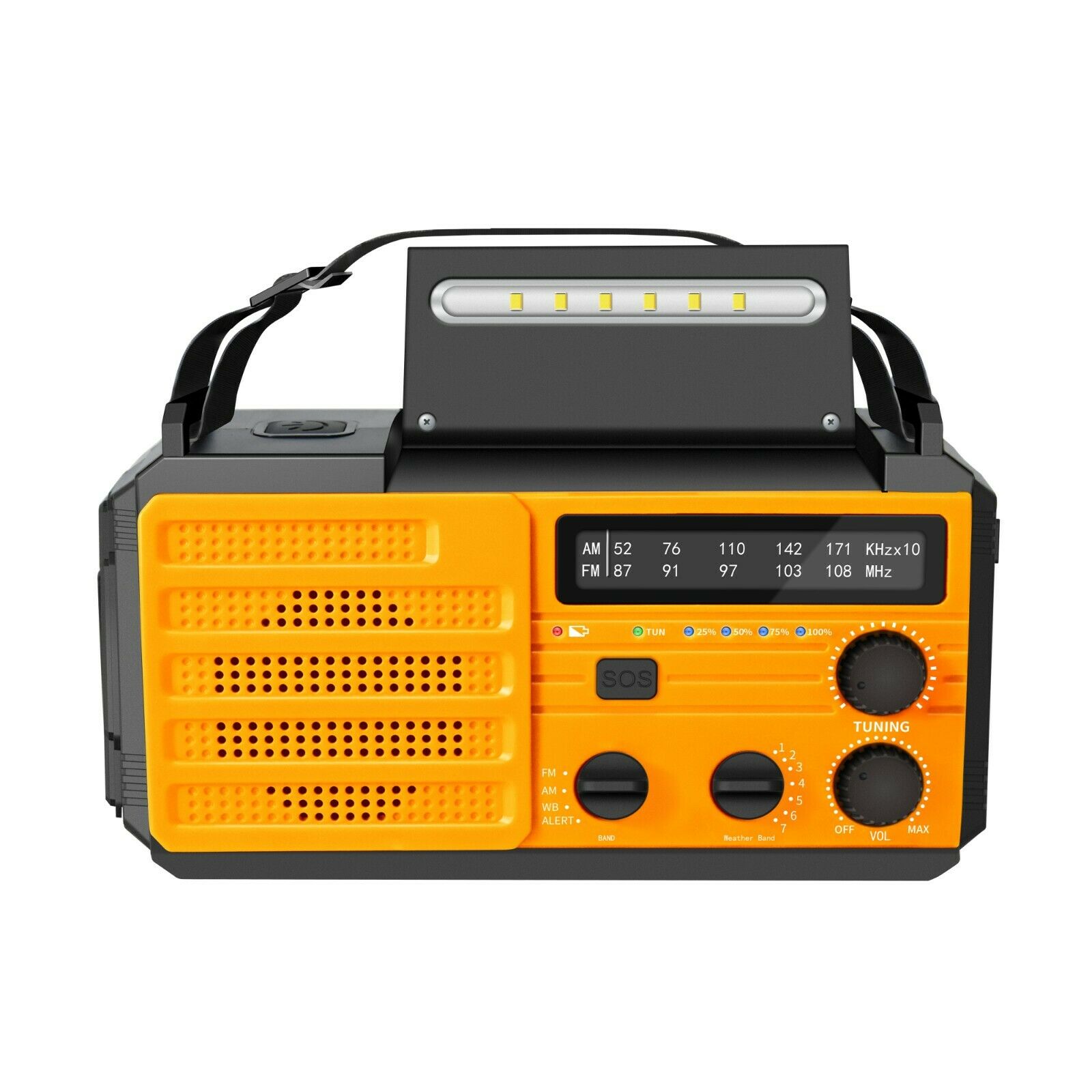 Solar Powered, Hand-Cranked Radio