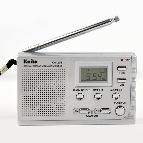 Kaito KA208 Super Mini Size AM/FM Radio with LCD Digital Display for Fine Tuning