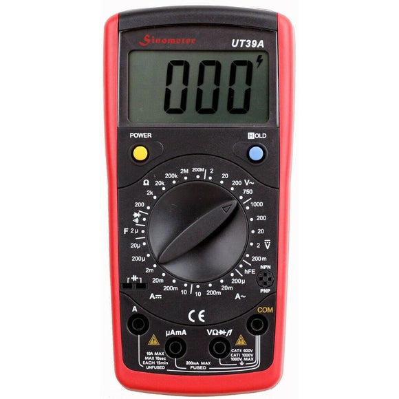 Sinometer UT39A AC DC Voltage Amp Ohm Meter Multimeter Tester – Kaito ...
