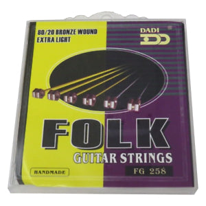 80/20 Bronze Wound Extra Light Folk Guitar Strings FG258