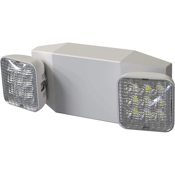Tekpower GM6 120/277V 11-watt Equivalent LED Emergency Light with Dual Adjustable Lamp Heads, Color White (Single)