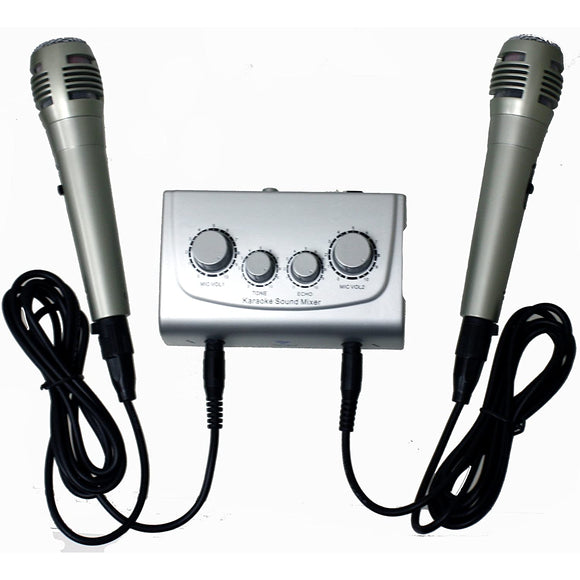 Azusa MIK0115 Karaoke Mixer with Microphones
