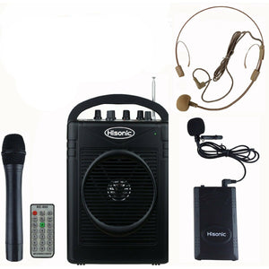 Hisonic HS210 Rechargeable Portable PA System with Wireless Microphone