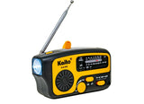 Kaito KA388 AM/FM NOAA Weather Alert Emergency Radio with Crank and Solar Yellow