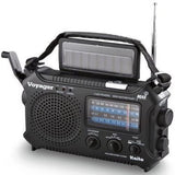 Kaito KA500 5-way Powered Emergency AM/FM/SW NOAA Weather Alert Radio with Solar,Dynamo Crank,Flashlight and Reading Lamp - Black