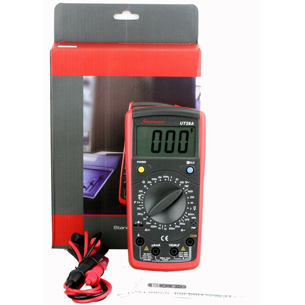 Sinometer UT39A AC DC Voltage Amp Ohm Meter Multimeter Tester – Kaito ...