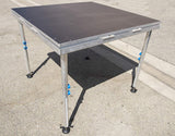Hisonic PS02 4' X 4' Portable Stage Platform Modular System with Height Adjustable Riser (24" - 39")
