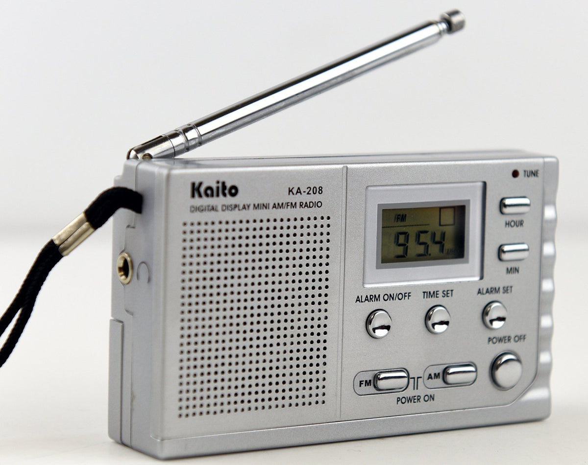 Kaito KA208 Super Mini Size AM/FM Radio with LCD Digital Display for F ...
