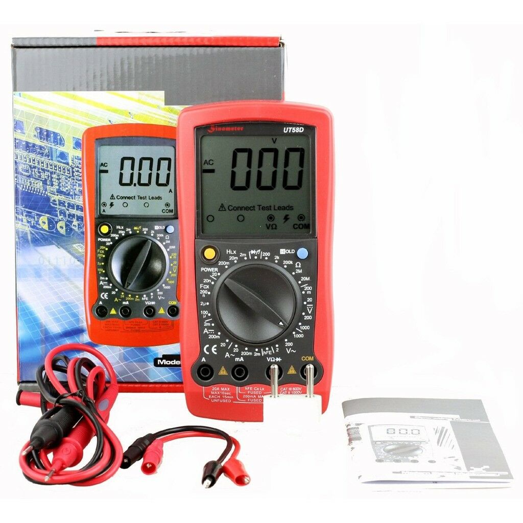Sinometer UT58D Digital Volt Inductance Multimeter DMM Tester – Kaito ...