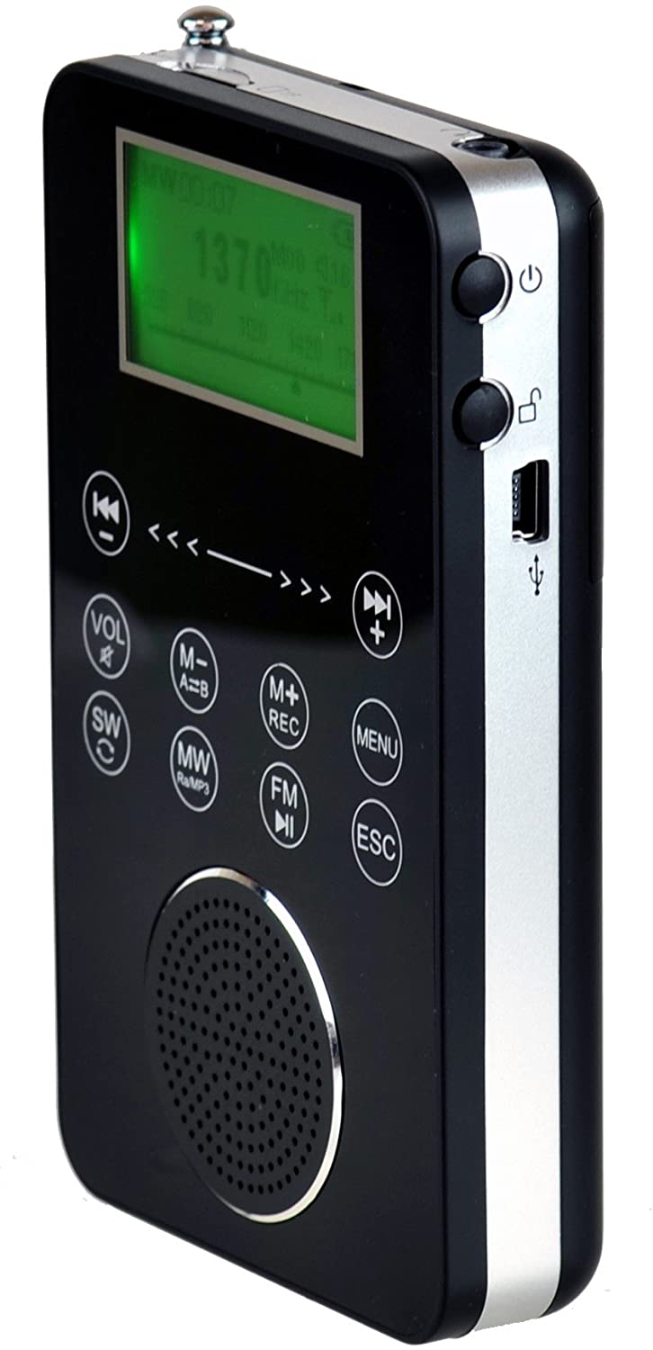 Boombox - Lettore e CD portatile, radio FM con riproduzione USB/AUX/MP3/TF, batteria