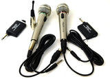 Hisonic 2 X HS308L, A Pair of Wireless Hand Held Microphone HS308L, 2 in 1 Microphone, Wired and Wireless Microphone, 2 Microphone Included