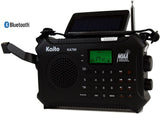 Kaito KA700 AM FM NOAA Weather Radio Recorder Bluetooth Dynamo & Solar - Black