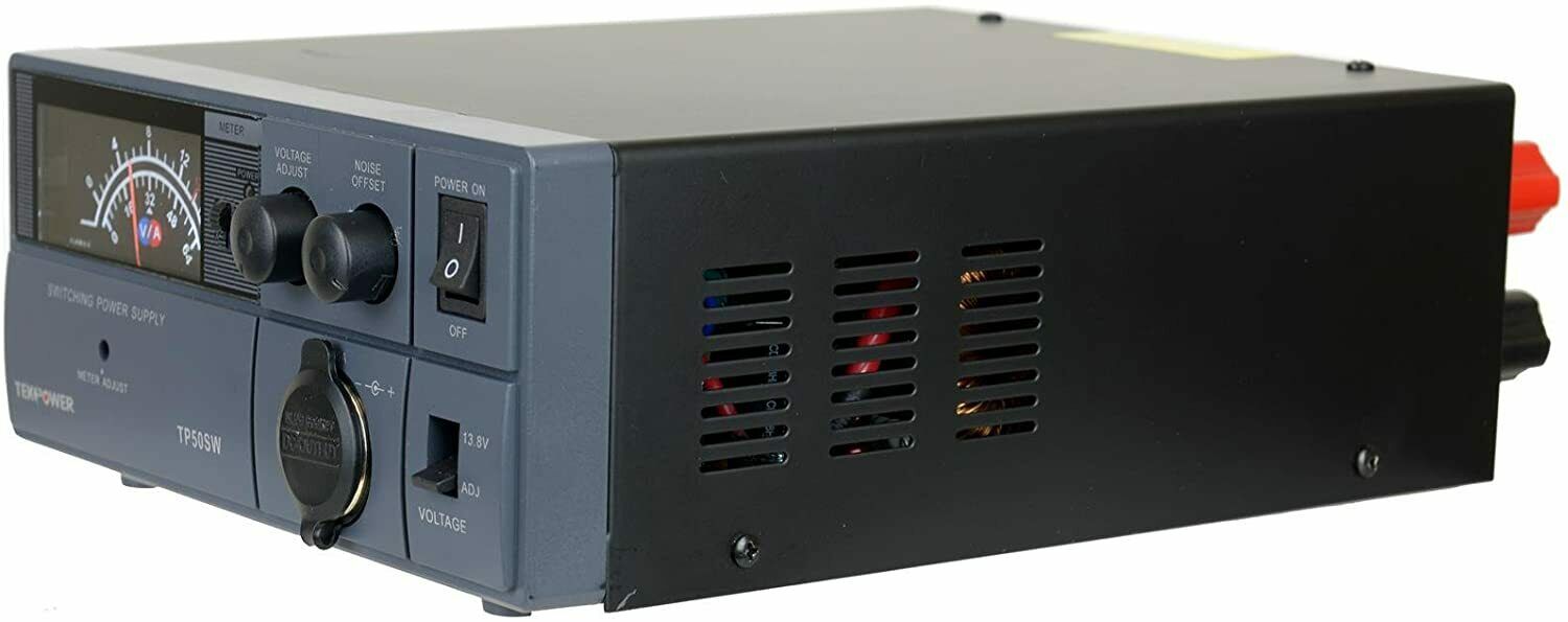 TekPower TP50SW 50 Amp 13.8V Analog DC Power Supply with Cigarette 