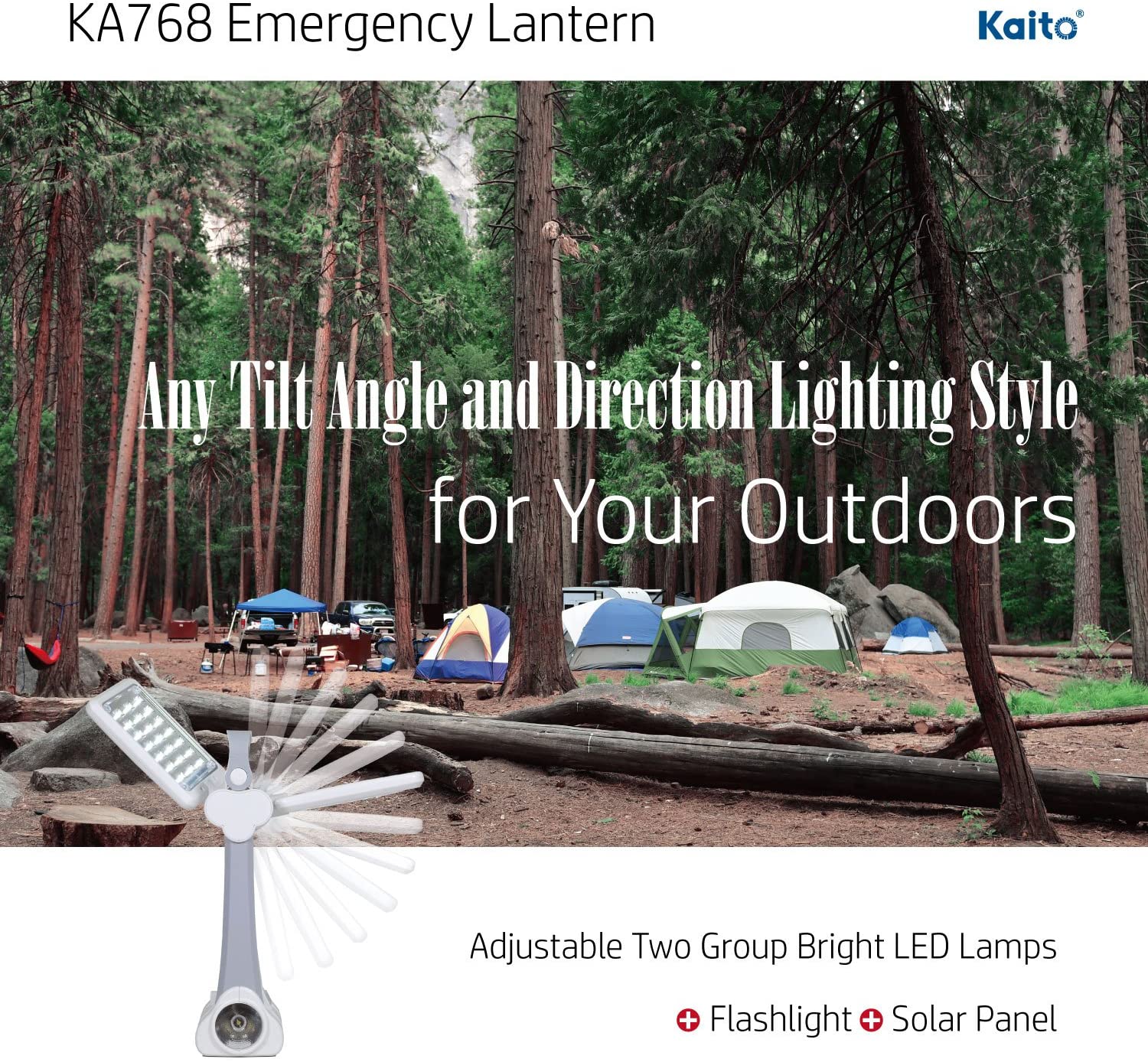 Kaito KA768 Multi-Functional Twin-Panel Rechargeable & Portable