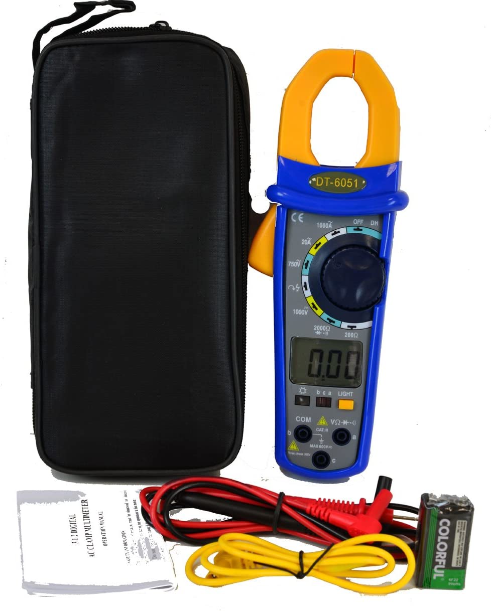 Sinometer Digital Clamp on Meter with Phase Rotation Indicator, DT6051 ...