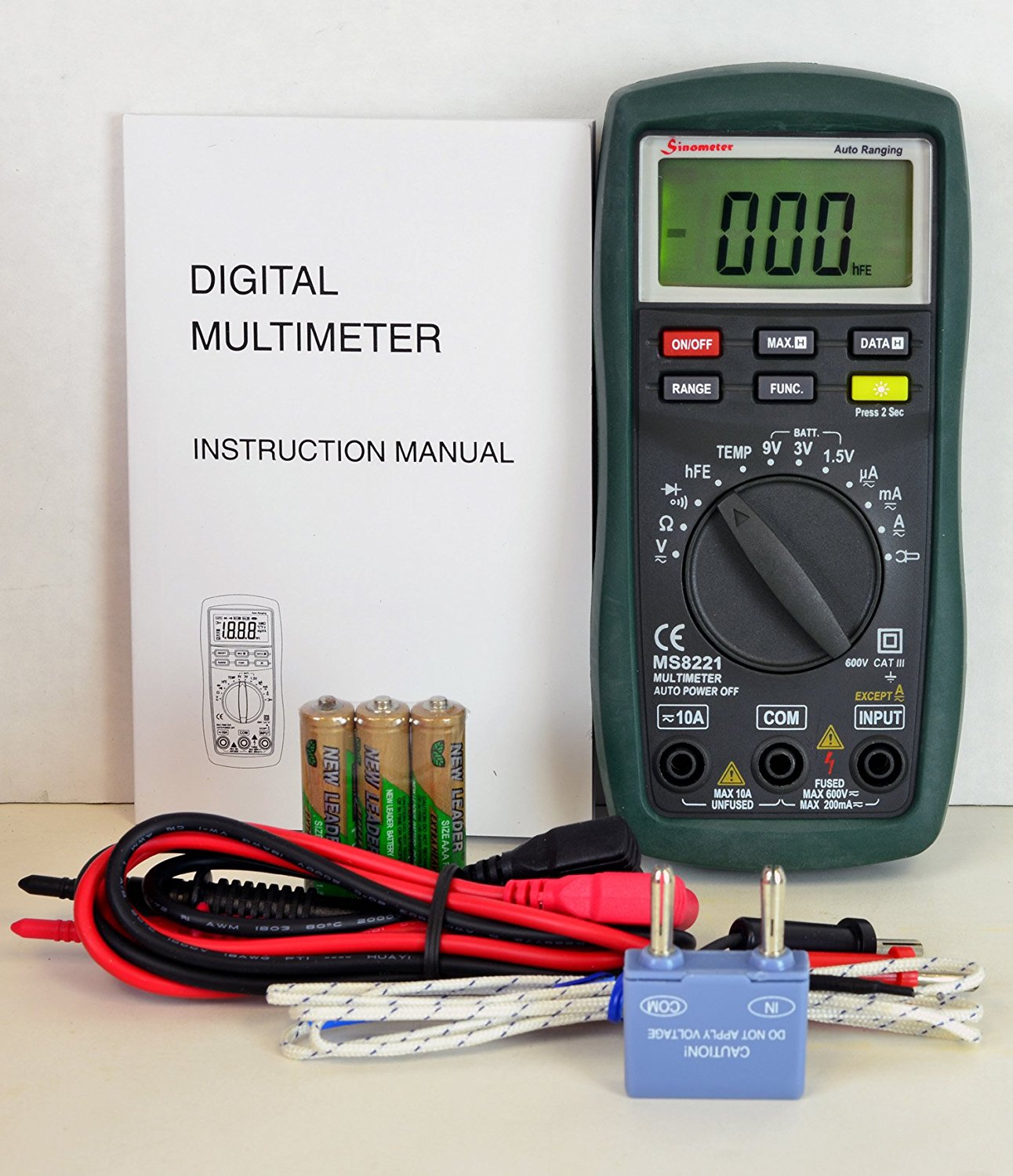 Sinometer MS8221 Auto/Manual Ranging Digital Multimeter – Kaito ...