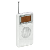 Kaito KA220W Pocket Digital AM/FM Radio with Alarm Clock & Sleep Timer, White