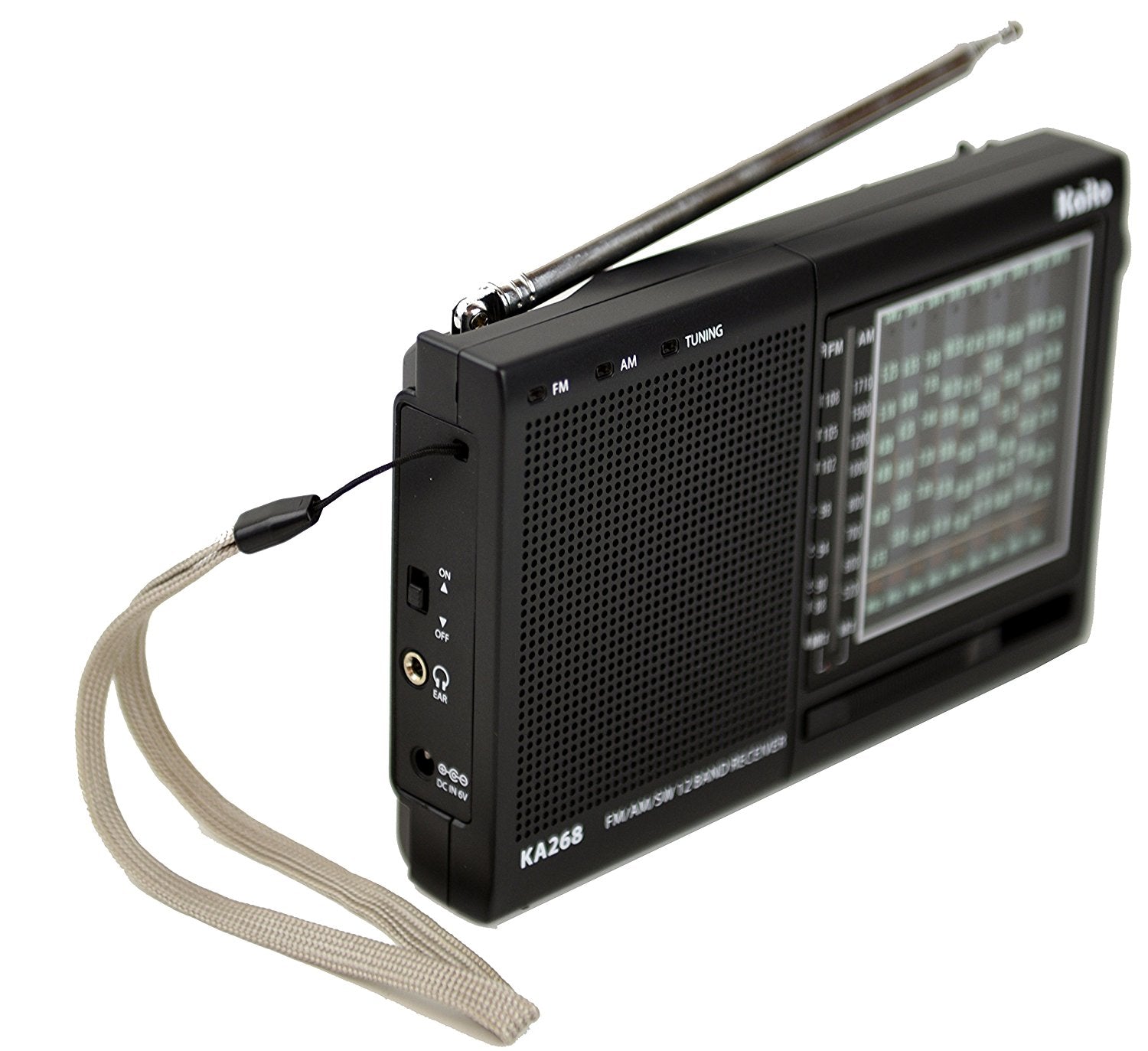Kaito KA268 12 Band World Receiver with AM/FM and 10