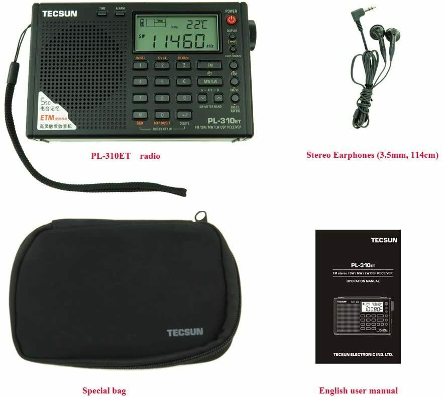 Tecsun PL310ET FM Stereo/SW/MW/LW World Band PLL DSP Radio – Kaito  Electronic Inc